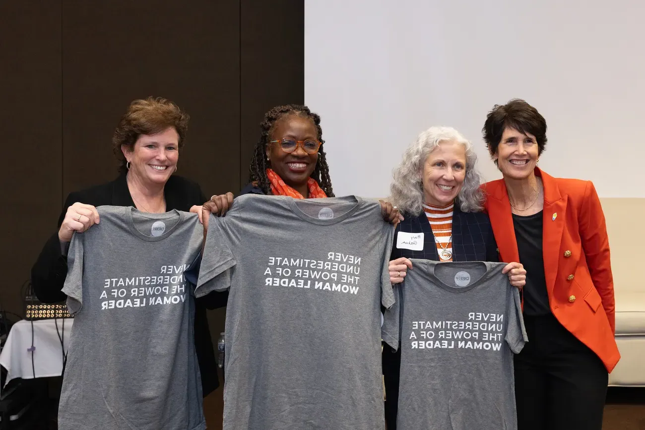 A group photo of the Women in Leadership luncheon.